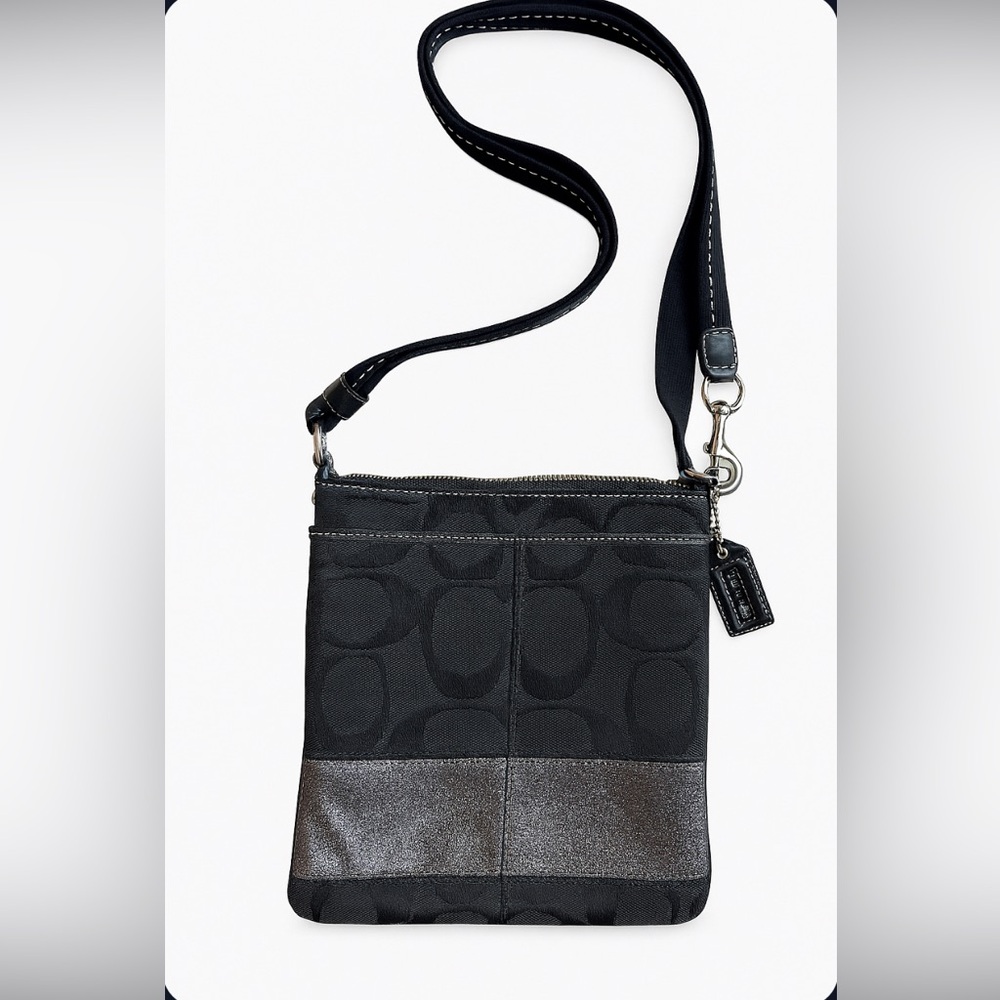 Coach Signature Stripe Swingpack Crossbody Bag, GUC